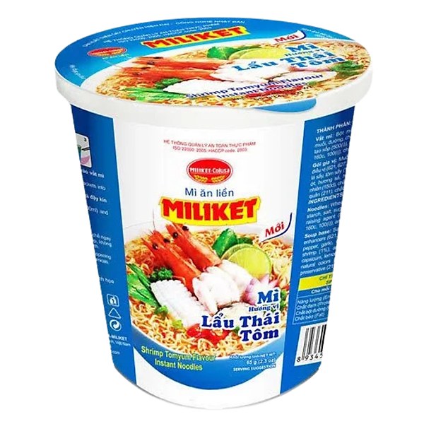 Mì Miliket Lẩu Thái Tôm Ly 65G