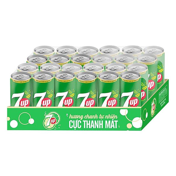 Nước Ngọt 7Up Sleek Khay 24 Lon 320Ml