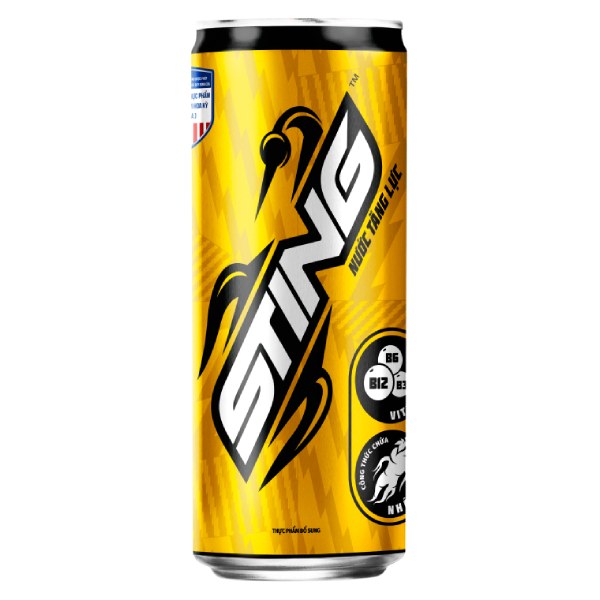 Nước Tăng Lực Sting Vàng Sleek Lon 320Ml