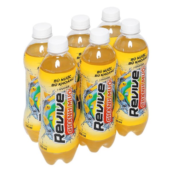 Nước Chanh Muối Revive Lốc 6 Chai 390Ml