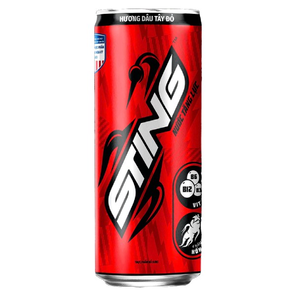 Nước Tăng Lực Sting Dâu Sleek Lon 320Ml