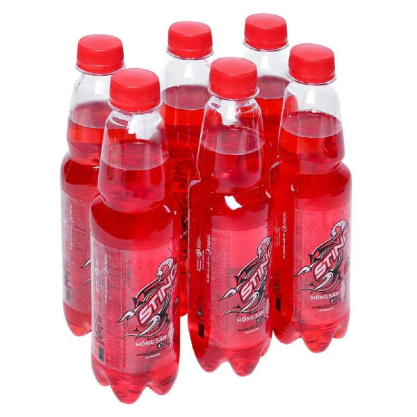Nước Tăng Lực Sting Dâu Lốc 6 Chai 330Ml