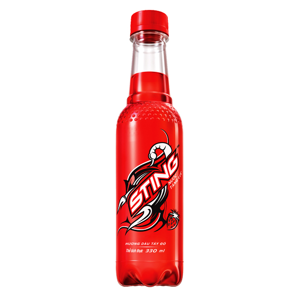 Nước Tăng Lực Sting Dâu Chai 330Ml