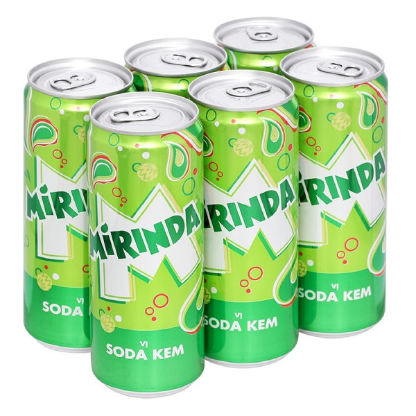 Lốc 6 Nước Ngọt Mirinda Soda Kem Lon 320Ml