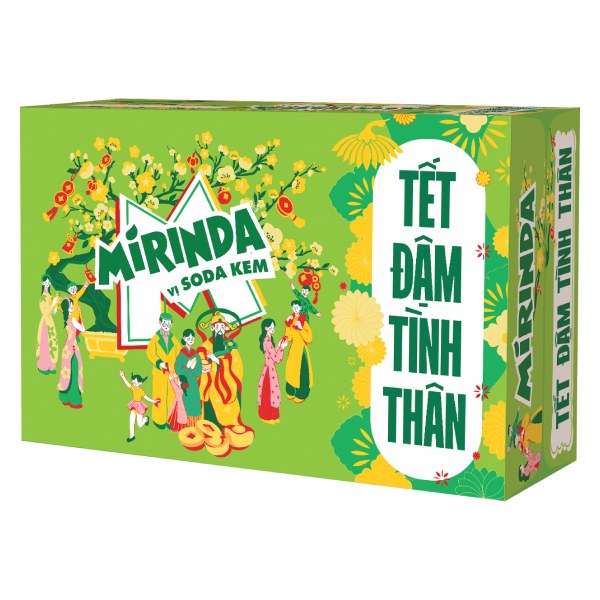 Nước Ngọt Mirinda Soda Kem Sleek Thùng 24 Lon 320Ml