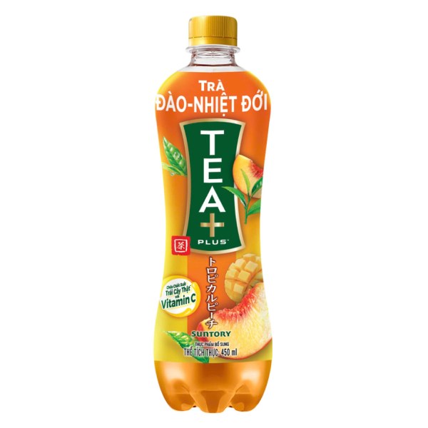 Trà Ô Long Tea Plus Vị Đào Chai 450Ml