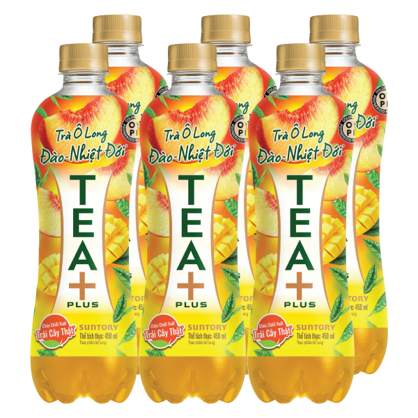 Trà Ô Long Tea Plus Vị Đào Lốc 6 450Ml