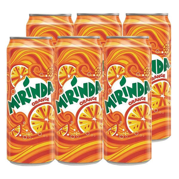 Lốc 6 Nước Ngọt Mirinda Cam Sleek Lon 320Ml