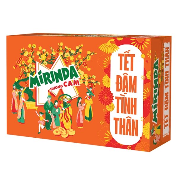 Nước Ngọt Mirinda Cam Sleek Thùng 24 Lon 320Ml