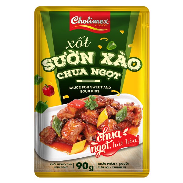Xốt Sườn Xào Chua Ngọt Cholimex Gói 90G