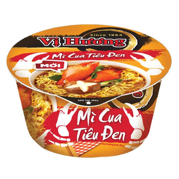 Mì Vị Hương Cua Tiêu Đen Tô 80G
