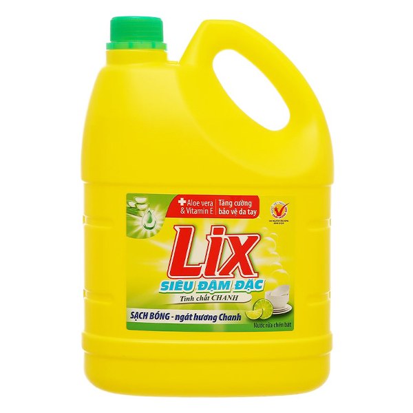 Nước Rửa Chén Lix Đậm Đặc Tinh Chất Chanh 3.5Kg