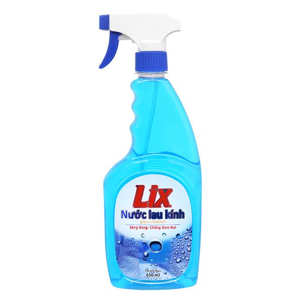 Nước Lau Kính Lix Sáng Bóng Chống Bám Bụi Chai 650Ml