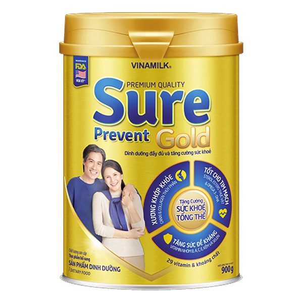 Sữa Bột Dinh Dưỡng Sure Prevent Gold Hộp Thiếc 900G