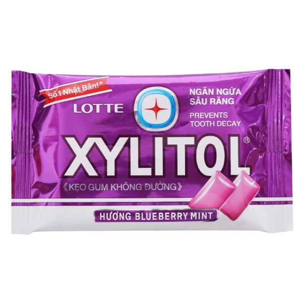 Kẹo Cao Su Xylitol Blueberry Vỉ 11.6G