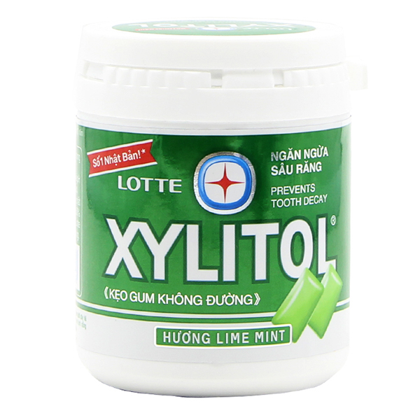 Kẹo Cao Su Xylitol Lime Mint Hương Bạc Hà 130.5G
