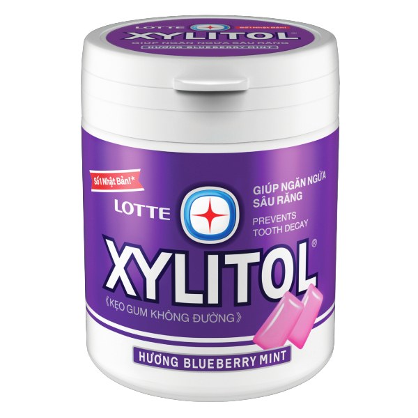 Kẹo Cao Su Xylitol Blueberry Hương Việt Quất 130.5G