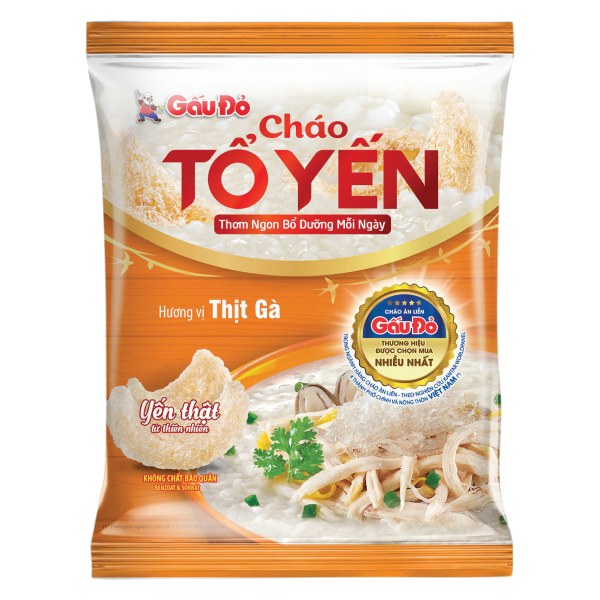 Cháo Tổ Yến Gấu Đỏ Thịt Gà Gói 50G