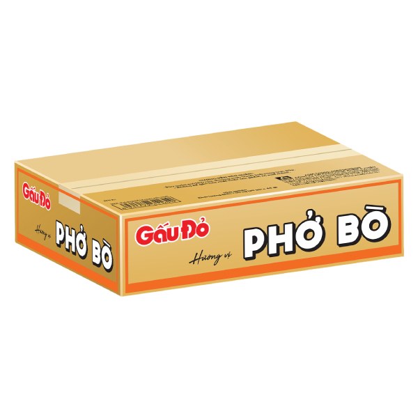 Phở Bò Gấu Đỏ Thùng 30 Gói 65G