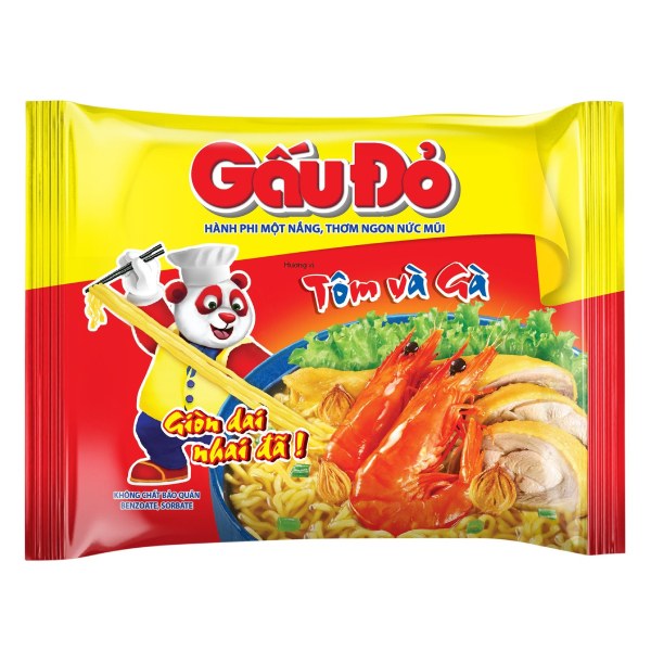 (Only Emartmall) Mì Gấu Đỏ Tôm Gà Gói 63G