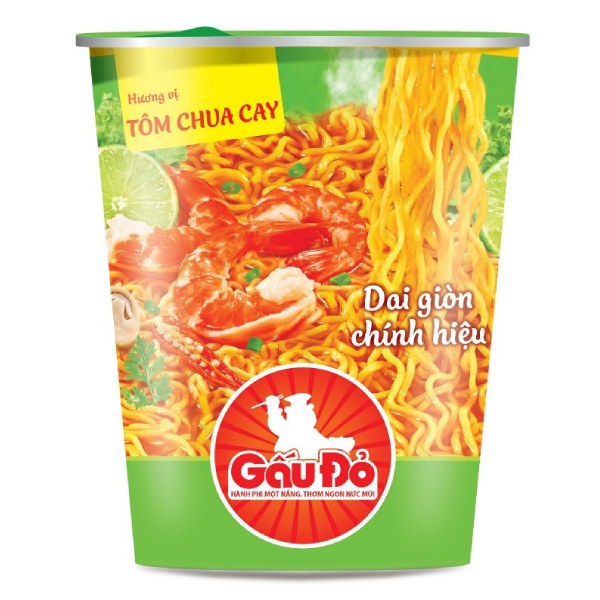 Mì Gấu Đỏ Tôm Chua Cay Ly 65G
