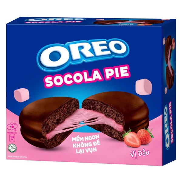Bánh Oreo Socola Pie Cadbury Dâu Hộp 336G