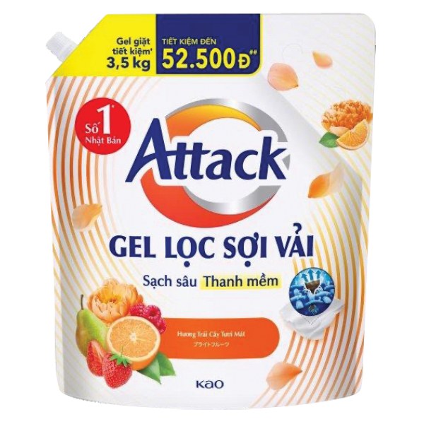 Gel Giặt Attack Hương Trái Cây 3.5Kg