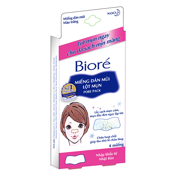 Miếng Dán Mũi Biore Lột Mụn 4 Miếng