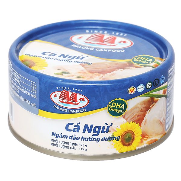 Cá Ngừ Hạ Long Ngâm Dầu Hướng Dương Hộp 115/175G