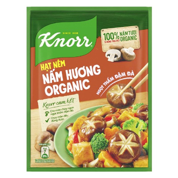 Hạt Nêm Chay Knorr Nấm Hương Organic Gói 170G