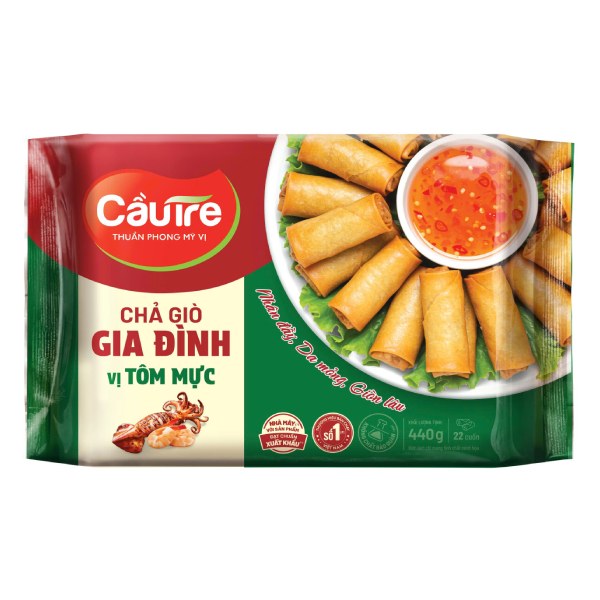 Chả Giò Cầu Tre Gia Đình Tôm Mực 440G