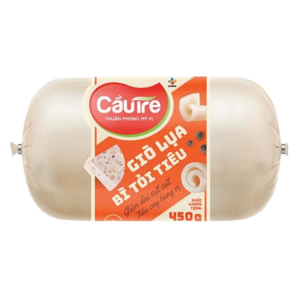 Giò Lụa Bì Tỏi Tiêu Cầu Tre 450G