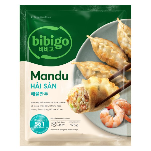 Bánh Xếp Mandu Bibigo Nhân Hải Sản 175G