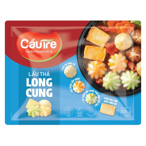 Viên Lẩu Thả Long Cung Cầu Tre 300G 