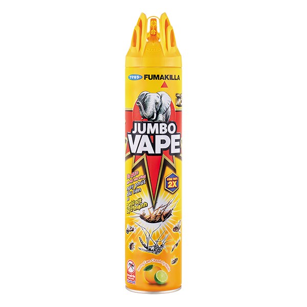Bình Xịt Côn Trùng Jumbo Vape Hương Cam Chanh 600Ml
