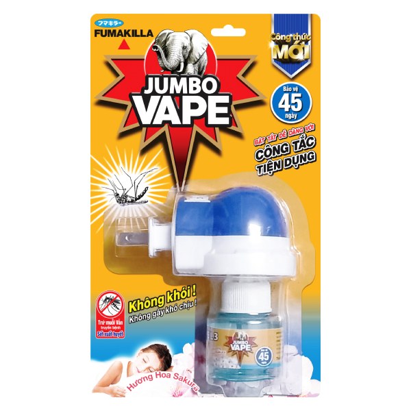 Bộ Máy & Dung Dịch Xông Muỗi Jumbo Vape Sakura