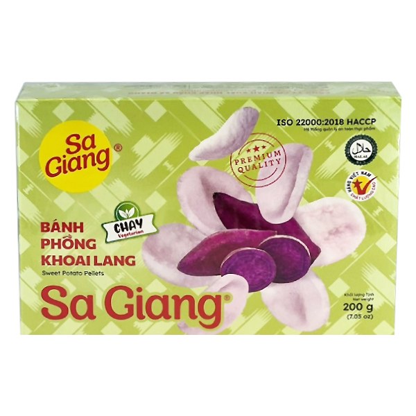 Bánh Phồng Khoai Lang Sa Giang Hộp 200G