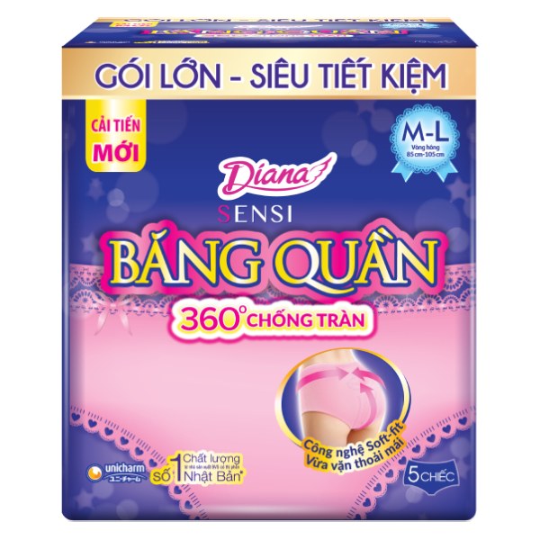 Băng Vệ Sinh Quần Diana Sensi Night M-L 5 Miếng