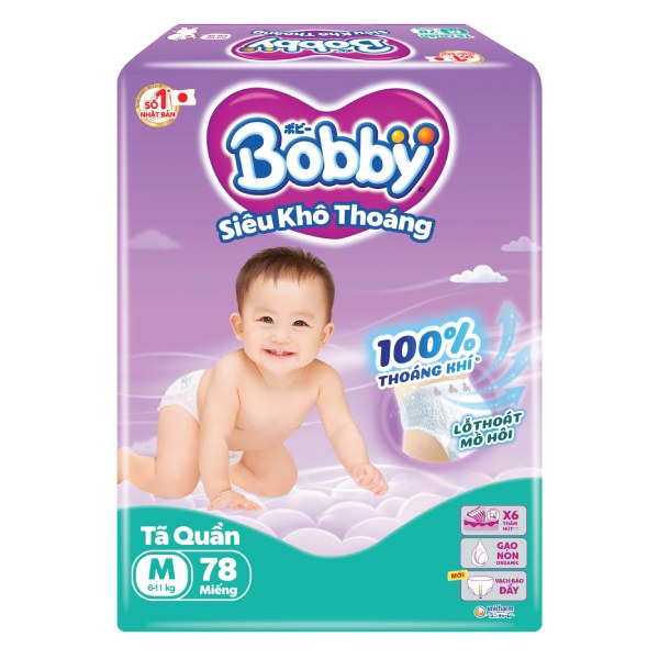 Tã Quần Bobby Super Jumbo M78