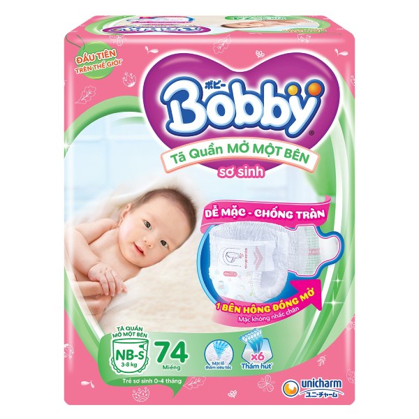 Tã Quần Bobby Sơ Sinh Mở Một Bên NB-S80