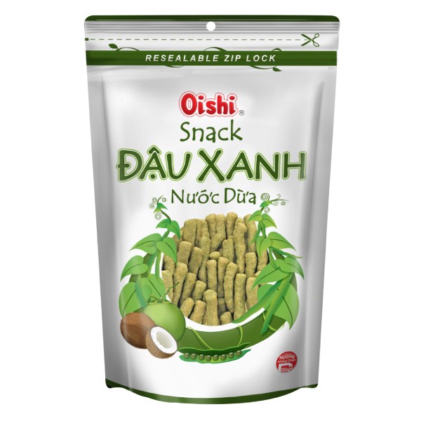 Snack Oishi Đậu Xanh Nước Dừa Gói 65G