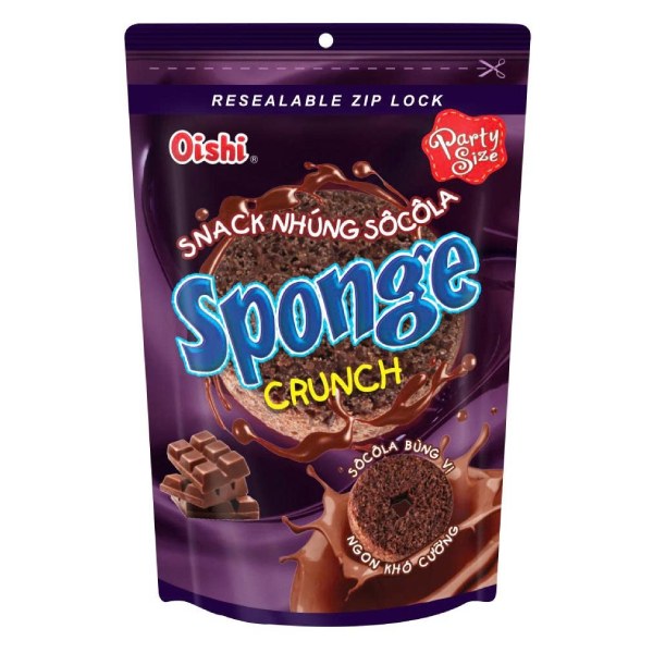 Snack Oishi Sponge Nhúng Socola Gói 80G