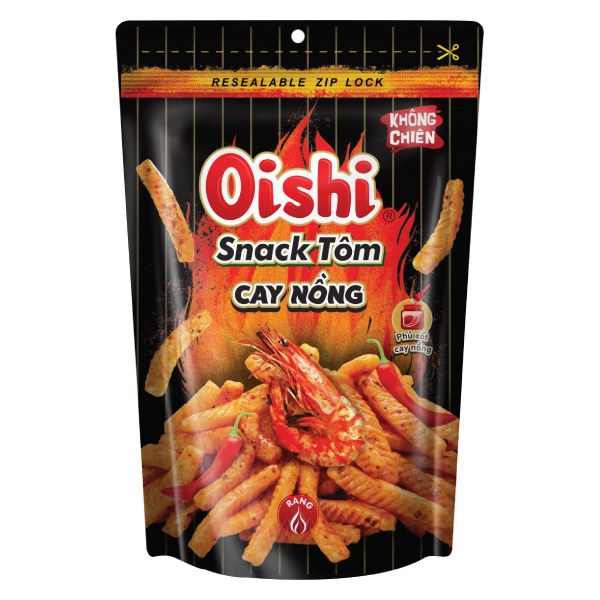 Snack Oishi Tôm Cay Nồng Gói 65G