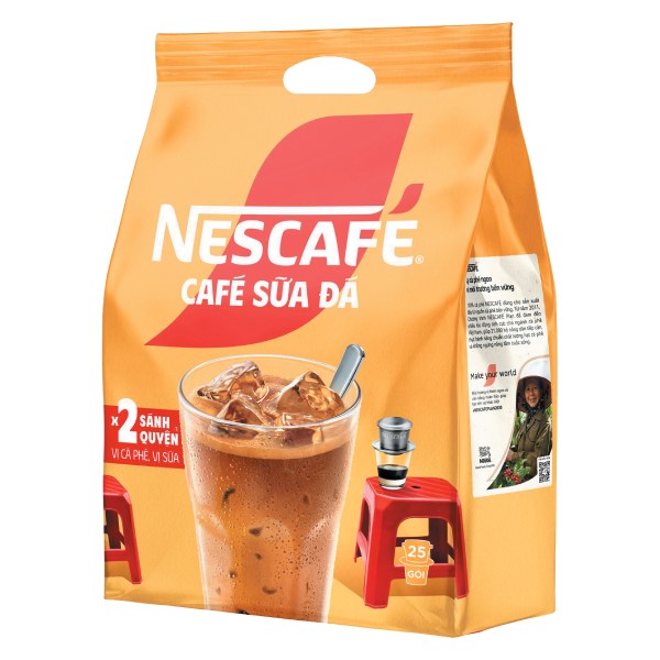 Cà Phê Nescafe 3IN1 Sữa Đá Bịch 25 Gói*24G