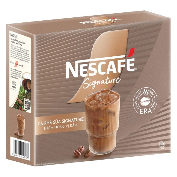 Cà Phê Sữa Nescafe Signature Hộp 10 Gói 28G