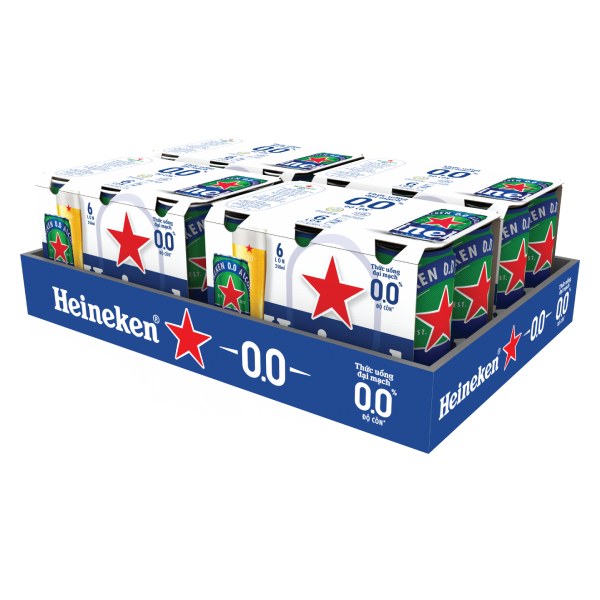 Thức Uống Đại Mạch Heineken 0.0 Khay 24 Lon 250Ml