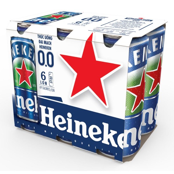 Thức Uống Đại Mạch Heineken 0.0 Lốc 6 Lon 330Ml