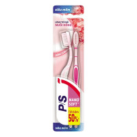 Bộ 2 Bàn Chải Đánh Răng P/S Muối Hồng Lông Tơ