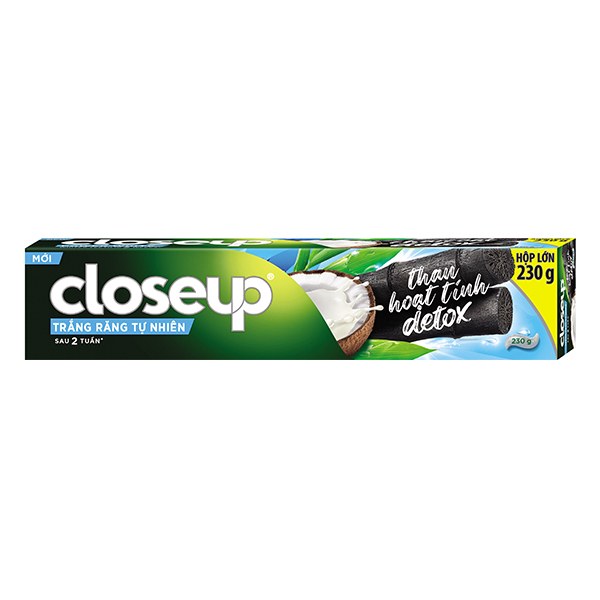 Kem Đánh Răng Close Up Detox Trắng Răng Than Hoạt Tính & Dừa 230G