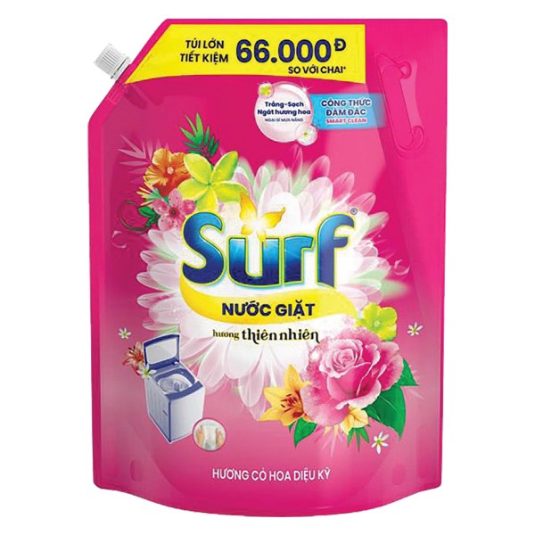 Nước Giặt Surf Hương Nước Xả Vải Cỏ Hoa Diệu Kỳ Túi 3.3Kg